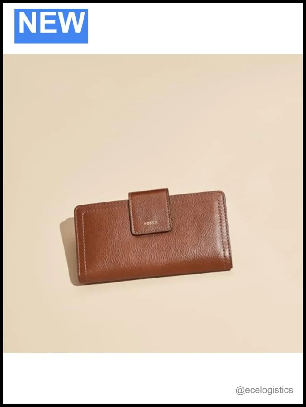 Fossil Women's Logan Leather Wallet RFID Blocking Tab Clutch